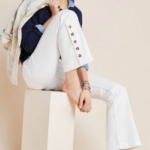 Pilcro High waisted bootcut button hem jeans